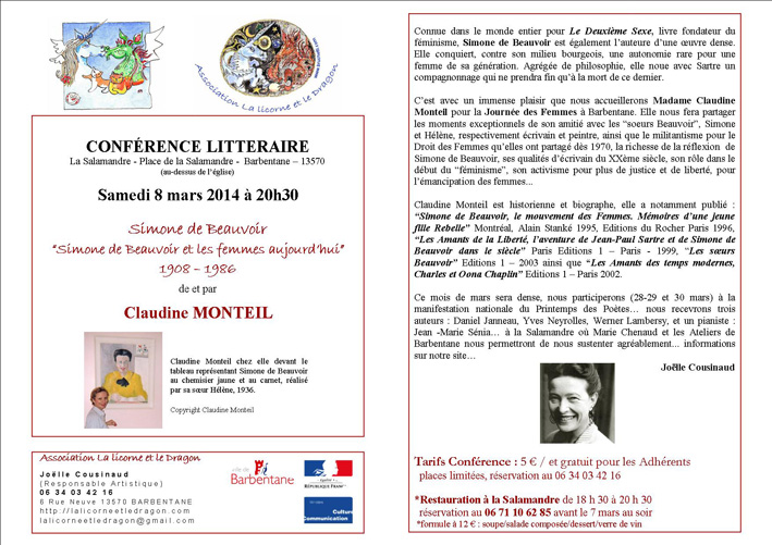 2014.Simone  de Beauvoir